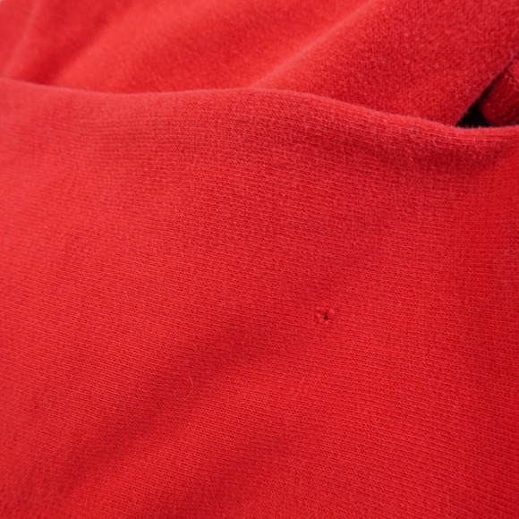 VTG Hollister Hoodie Womens L Red Pullover Sweater Sweatshirt Thermal Hood Y2K - Picture 6 of 14